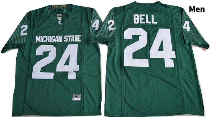Men's Michigan State Spartans #24 Leveon Bell NCAA Nike Authentic Green College Stitched Football Jersey PK41M66JJ